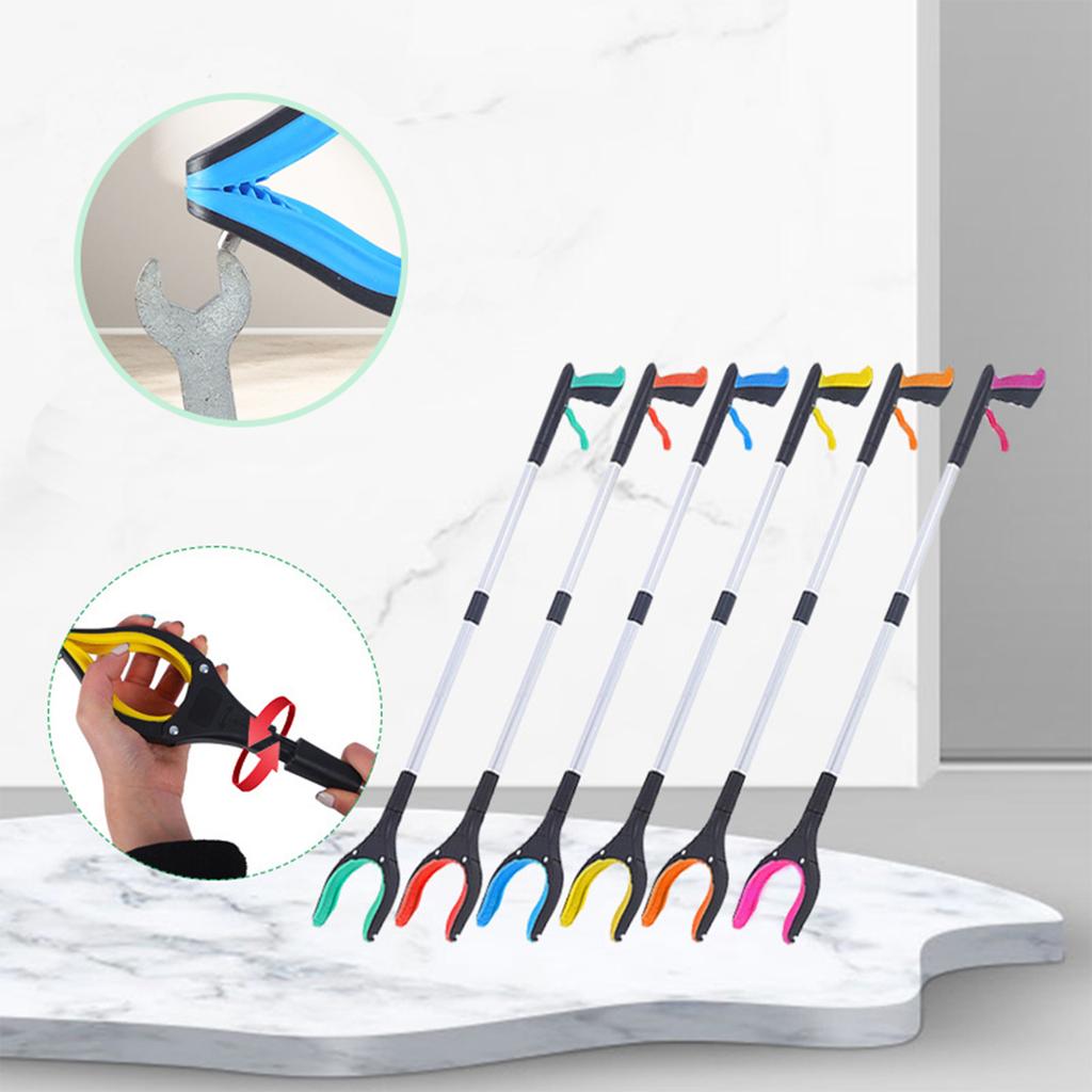 Foldable Pet Dog Outdoor Poop Clip Garbage Grabber Gripper Extender 32 Inch With Non-slip Jaws Lightweight Elderly Grabbing Tool