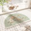 American-Style Fresh Floral Rug With Nordic Style, Soft And Absorbent For Bathroom Entrance Door Floor Mat And Home Decor