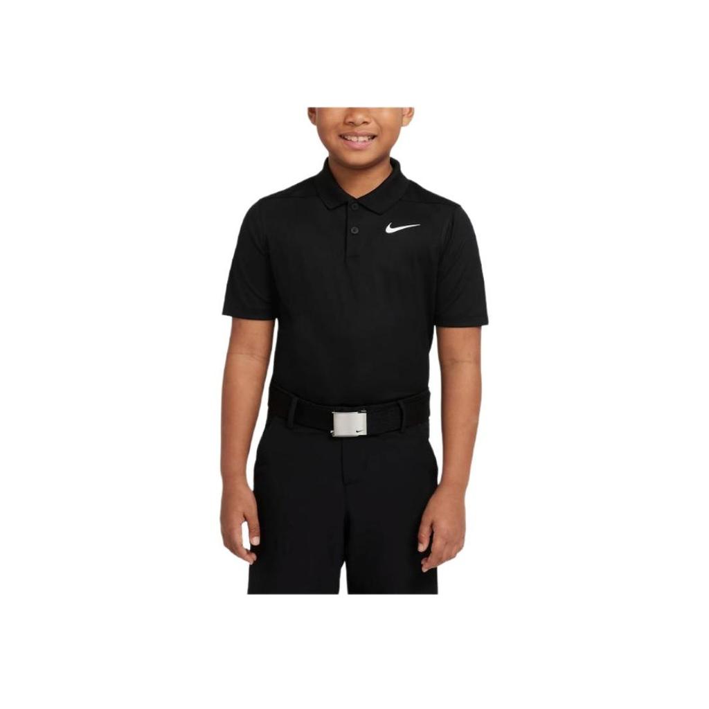 Nike Kids Dri-FIT Victory Solid Logo Short Sleeve Polo Shirt Kids Tops Black DN1970-010
