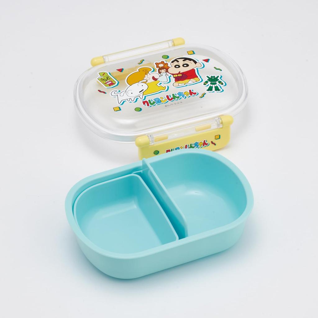 Skater Bento Fluffy Serving Single Made in Dishwasher and Microwave Crayon Boys and Kids' Box, Capacity, Tier, 360ml, Japan, Safe, Shin-chan 26,