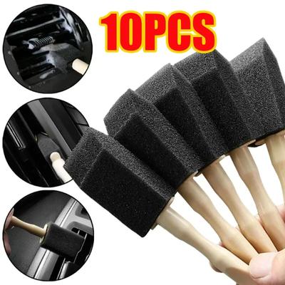 Car Sponge Cleaning Brushes Car Air Conditioner Vent Brush Auto Grille Cleaner Auto Detailing Blinds Duster Brush Car Cleaning