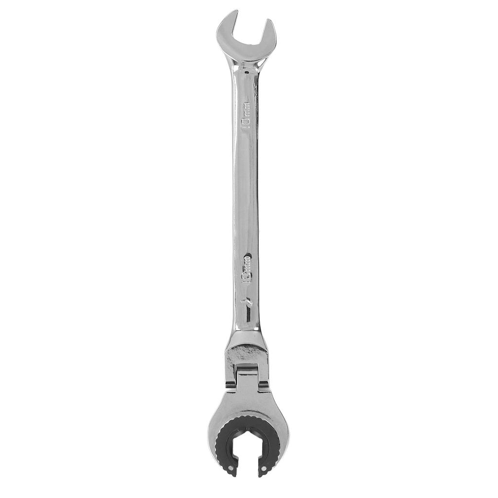 Ratcheting Wrench Metric Open Flex Head 72 Teeth Gear Adjustable Angle for Air Conditioning Tubing