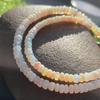 White Ethiopian Opal Beaded Necklace: Faceted Gemstone Jewelry