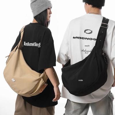 Large Capacity Nylon Travel Crossbody Bag: Unisex Casual Sport & Fitness Shoulder Backpack