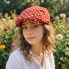 Y2k Forward Cap Cotton Retro Painter Hat Casual Polka Dot Beret Spring
