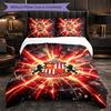 Set Biancheria da Letto a 3 Pezzi Sunderland Football Morbido Set Copripiumino con Federe Set Decorazione Camera da Letto per la Casa