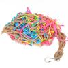 Colourful Paper Non Toxic Harmless Bird Shredded Papers Mesh Bag Parrots Hanging Chewing Biting