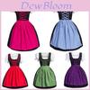 Okouzlující německé šaty Bavorský Dirndl Kostým s Elegantní Zdobení Zástěry