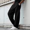 Men's Baggy Stacked Sweatpants  Drawstring Waist Wide Leg Flared Sweatpants Streetwear
