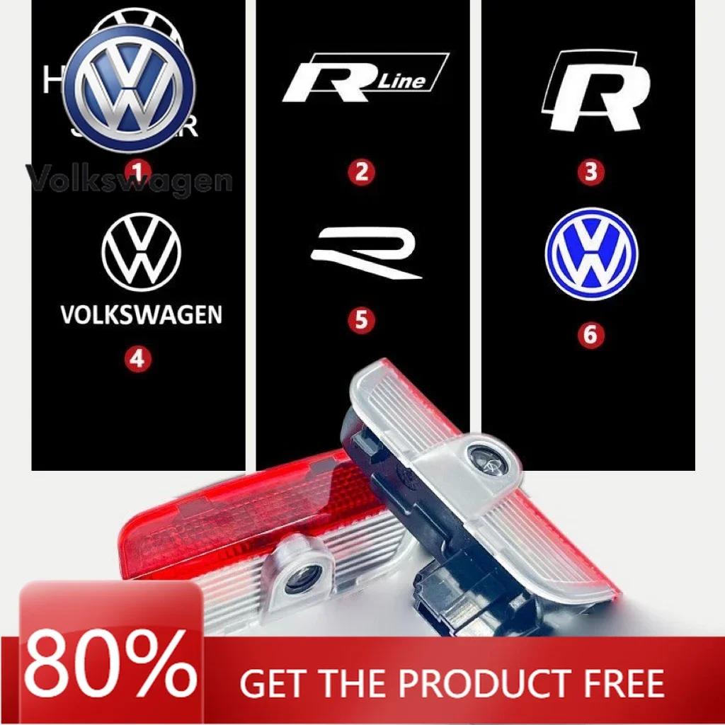 ZDFVU1 For VOLKSWAGEN VW LED Car Door Logo Light for VW Volkswagen R Golf 5 6 7 GTI GTD GTE Touareg CC Passat B6 B7 B8 B9 C6 C7 C8 Tigu b2