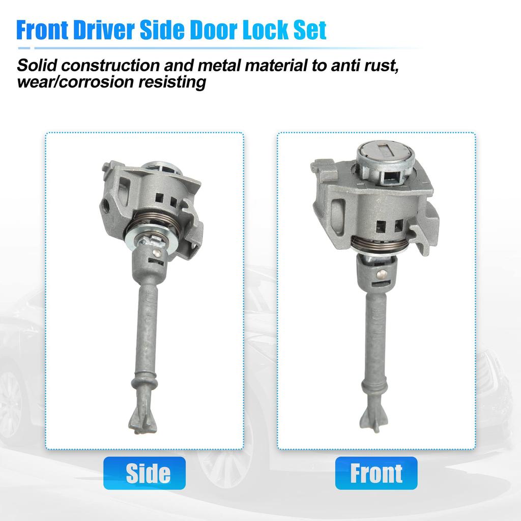 Edinstry Car Door Door Lock Key Front Door Cylinder Kit with 2 Compatible with Toyota Lock, Pin, Cylinder, Keys, 2013-2017, 72185-T2A-A01