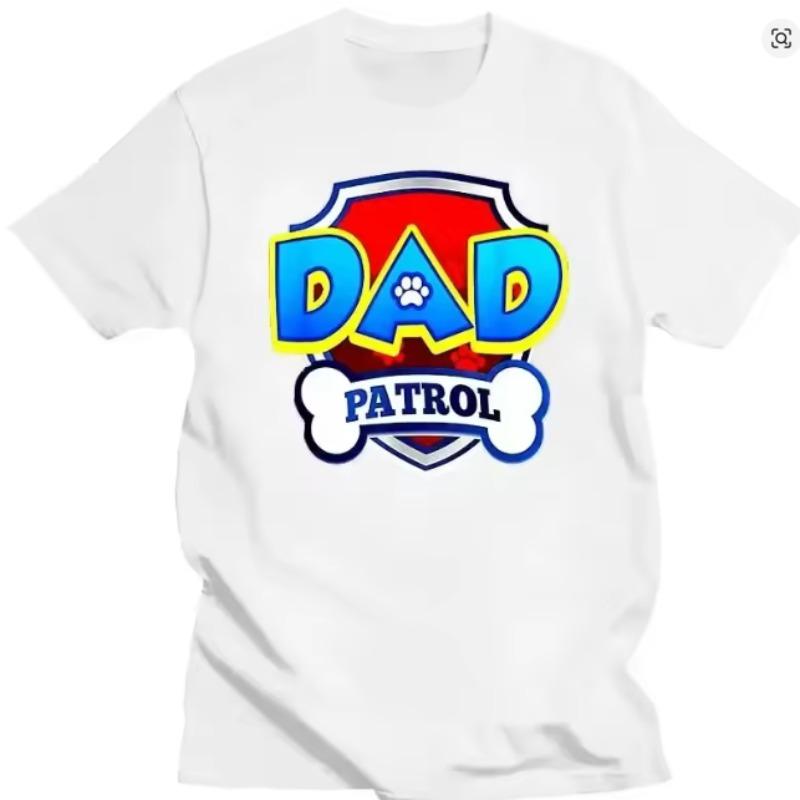 Large Size Mens Clothing Dad Patrol Shirt Dog Funny Gift Birthday Party Black TShirt Size Birthday Gift Tee Shirt Women T Shirt S