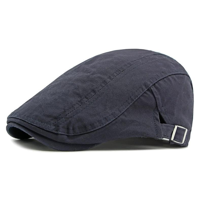 Korean Style Cotton Hats Wholesale British Style Men's Solid Color Peaked Cap Women's Painter Beret Spring and Summer Trendy