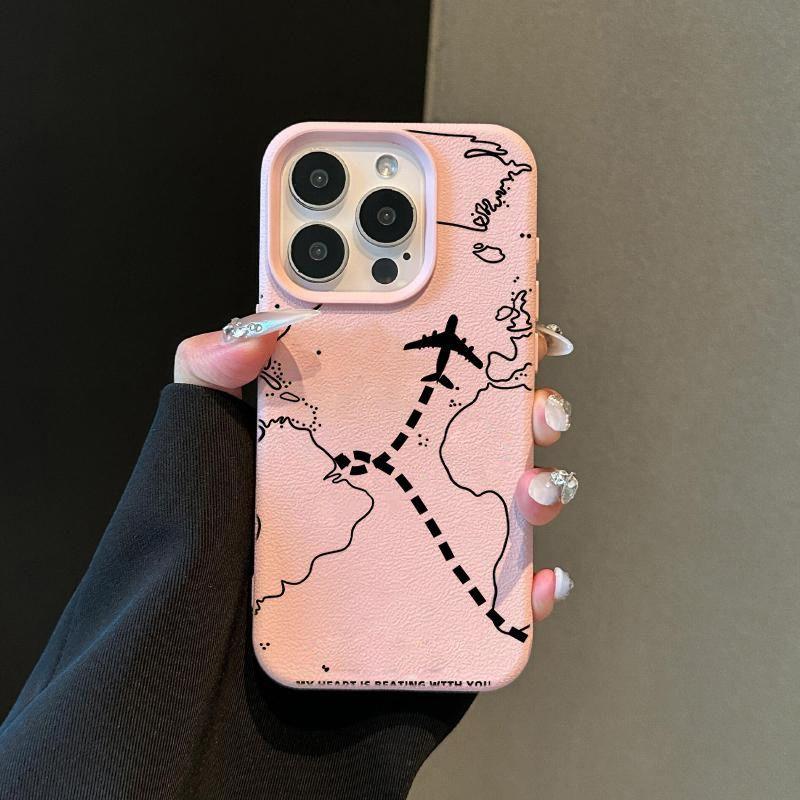 Case For VIVO V40 V50 V60 Lite Y04 Y29S Y400 Y33S Y21S Y22S Y17S Y03 Y04 Y18 Y28S Y28 Y39 Y31 X200FE Airplane Line Print Cover