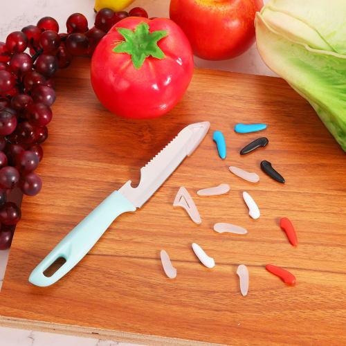 Uxcell Blade Knife Tip Protective Covers, Plastic Knife Guard Sleeves, Knife Blade Tip Sleeve Covers for Kitchen, Clear, 100 Pieces
