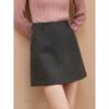 Basic House High-Waisted A-Line Wool-Blend Mini Skirt