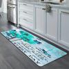 1Pcs Anti Fatigue Kitchen Rugs, BlueDaisy Butterfly  Print Waterproof Non-Slip Thick Cushioned Kitchen Mat Heavy Duty Comfort Standing Mat for Kitchen