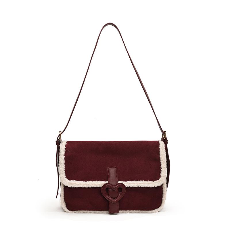 Autumn and Winter Retro Christmas Style Niche Tote Bag Versatile Personality Maillard Women Commuting Texture Messenger Bag