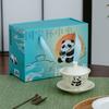 Chinese Style Panda Ceramic Cover Bowl Cup Kung Fu Tea Set Restaurant Home Brewing Tea Bowl Single High End Gift Giving Ceramic Tea Set