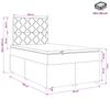 Box Spring Bed with Mattress Dark Brown 120 x 190 cm Fabric