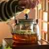 1000ml Lotus Shape Heat-resistant Glass Teapot With Tea Strainer Infuser  Steaming and Boiling Flower Puer Kungfu Beam Tea Pot