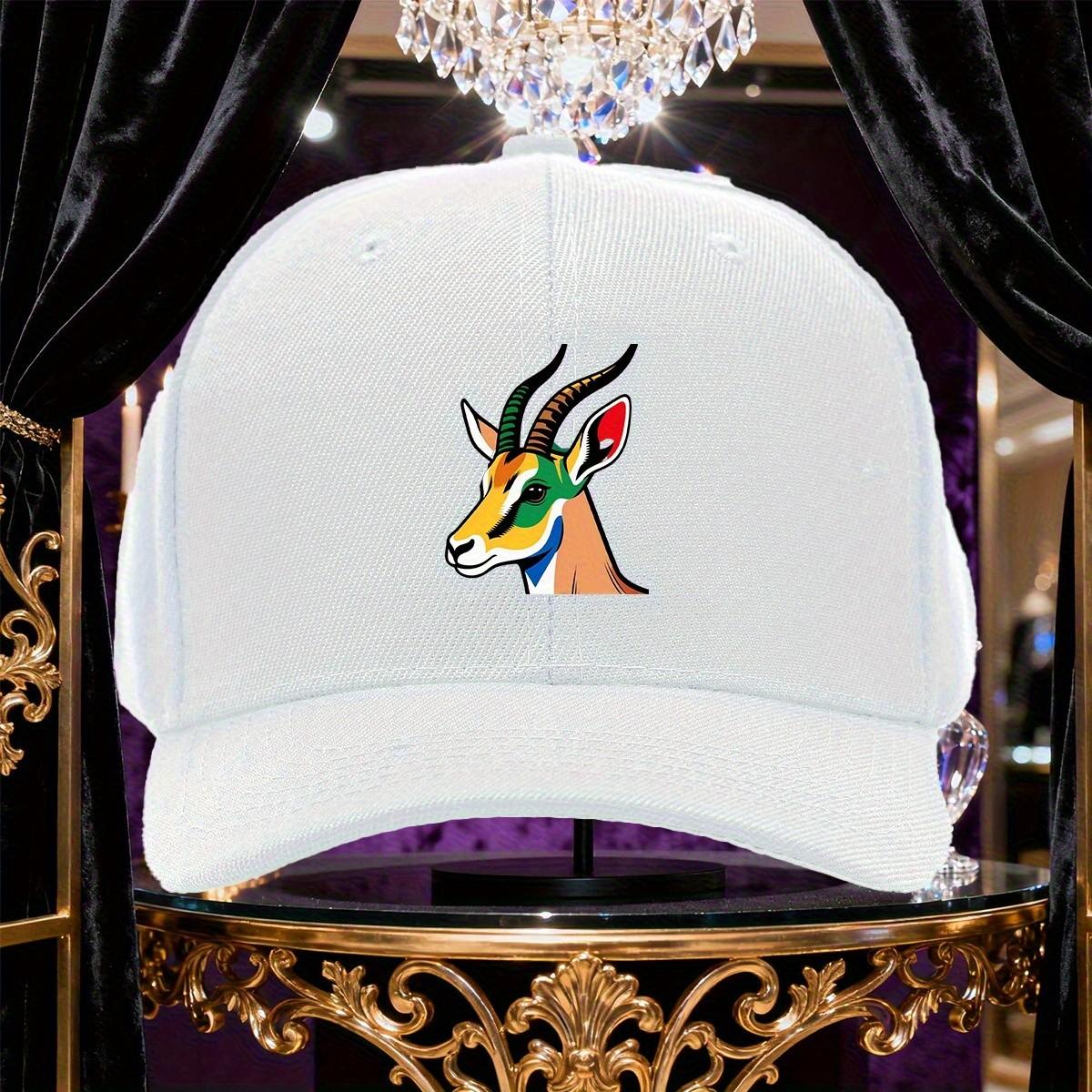 South African Antelope Graphic Baseball Cap Adjustable Polyester Sun Protection Casual Unisex Hat One Size