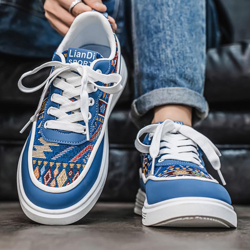 Men's Fashion Casual Low Top Skateboarding Shoes Boys Comfortable Sneakers Male Students Trending Soft Sole Classic Breathable Gym Non-slip