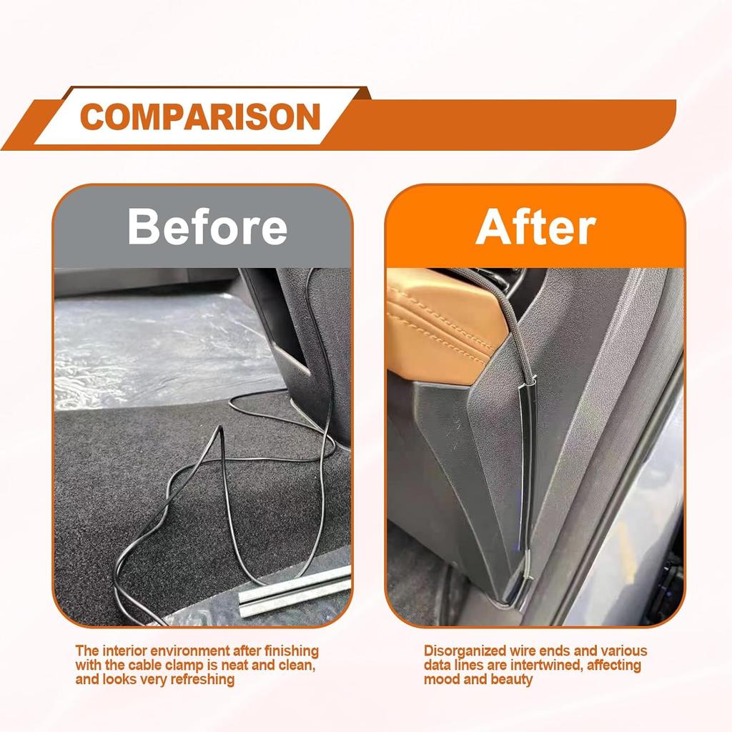 4/8 PCS Car Concealed Wire Cover, Self-Adhesive Auto Split Sleeving Wire Cord Organizer, Protector for USB, Audio and Video Line