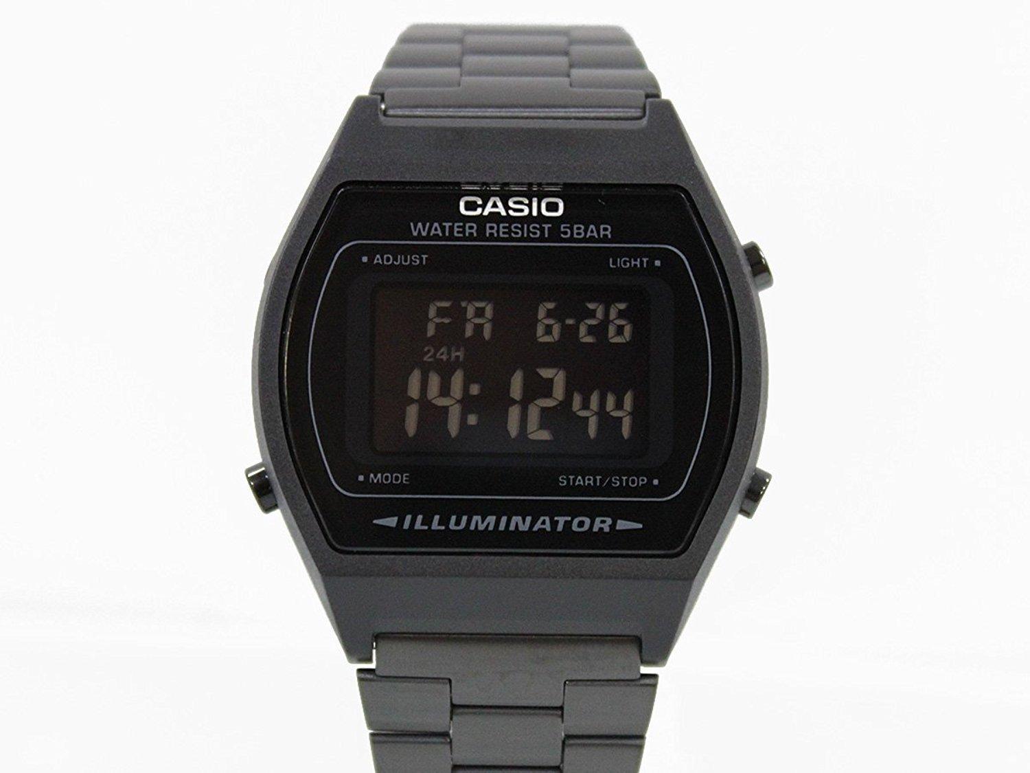 

Casio Стандартные цифровые часы черные с инвертированным ЖК-дисплеем B640WB-1BJF Стандартные, чёрный