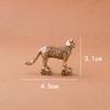Brass Distressed Ski Cat Figurine Miniature Tea Pet Craft Desktop Small Ornament Animal Home Decor Accessories Children Gift