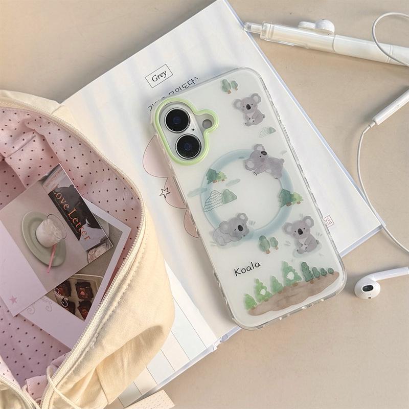 

Summer Forest Koala Magnetic Phone Holder for iPhone 17/16 Pro Max/15/14 Cases Apple 17 Pro Max