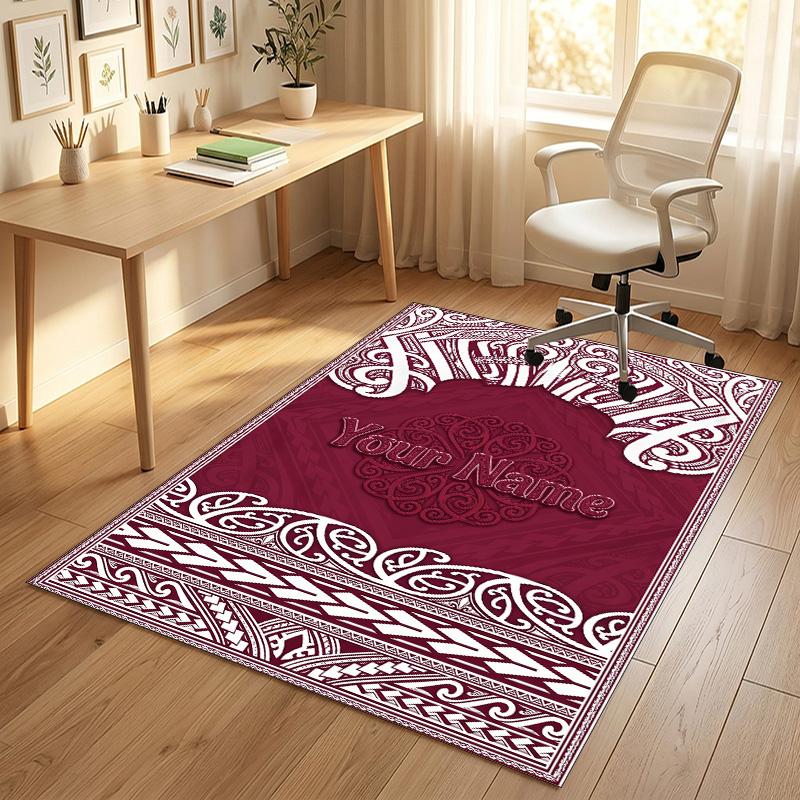 Decorative Artwork Theme Crystal Velvet Rug Personalized Custom Name Text Soft Floor Mat Home Decor