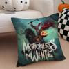 Dark American Rock Band MMotionless In White Cushion Cover Throw Pillow Cover Hidden Button Durable Polyester Chair Cushion
