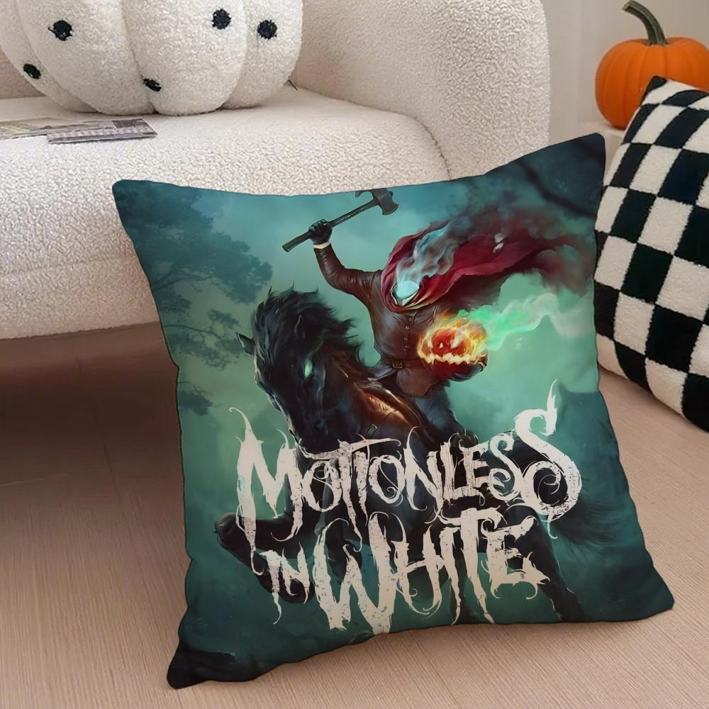 

Dark American Rock Band MMotionless In White Cushion Cover Throw Pillow Cover Hidden Button Durable Polyester Chair Cushion 30X30cm