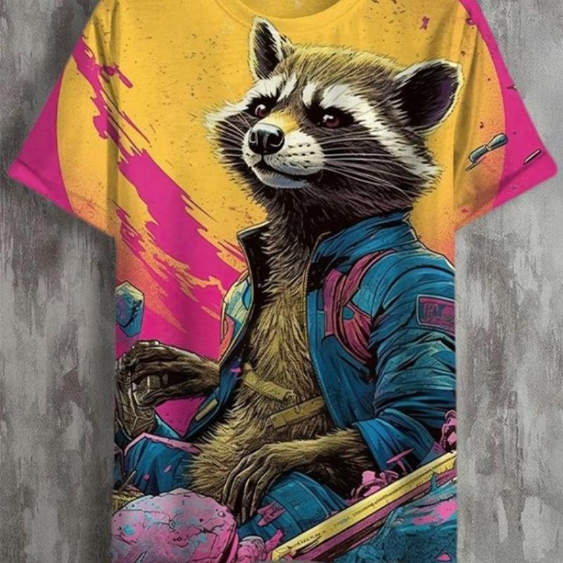 Maglietta da uomo in stile giapponese con grafica Samurai Cat, stampata in 3D, casual, a maniche corte, per esterni, abbigliamento da uomo oversize