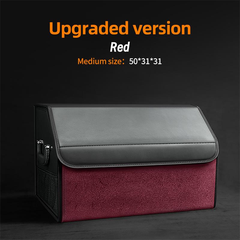 Auto Wildleder Kofferraum Organizer Große Kapazität Leder Faltbare Aufbewahrungsbox Tragbar Multifunktional Werkzeug Organizer Auto Zubehör