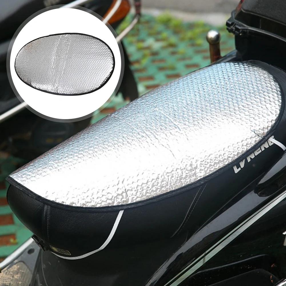 Universal Waterproof Motorcycle Sunscreen Seat Cover Cap Prevent Bask In Seat Scooter Sun Pad Heat Insulation Cushion Protect