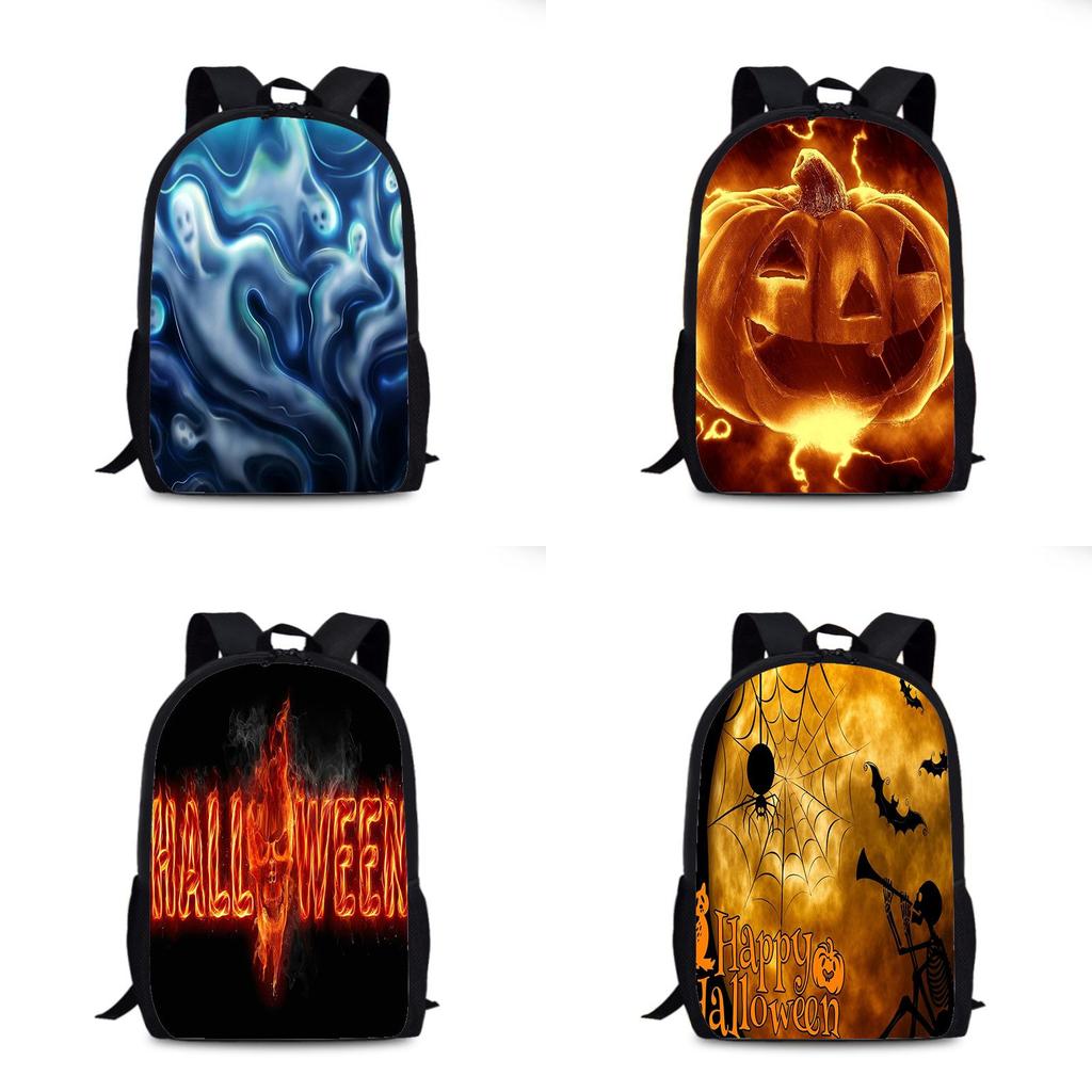 Halloween Fledermaus Kürbis Rucksack Aus Nylonmaterial Für Den Täglichen Gebrauch Und Street Style