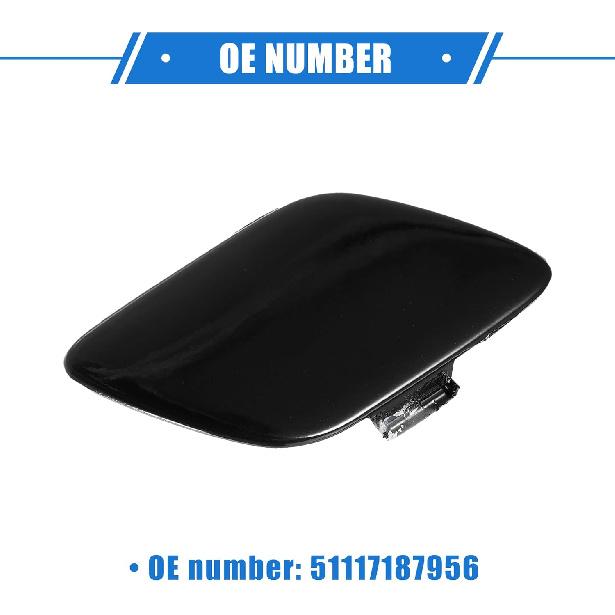 Car Tow Hook Eye Hole Cover Cap Compatible for BMW E92 Coupe E93 2007-2010, Durable Plastic Black Front Right