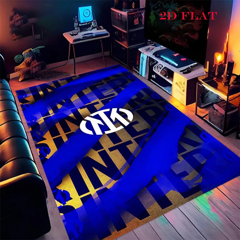 Inter Milan Logo Carpet Rug for Living Room Bedroom Home Sofa Decoration,Kids Play Nonslip Floor Mat