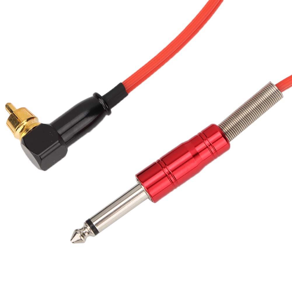 1.8m Soft Silicone Tattoo Right Angle   Connector Clip Cords for Tattoo Machines (Black)