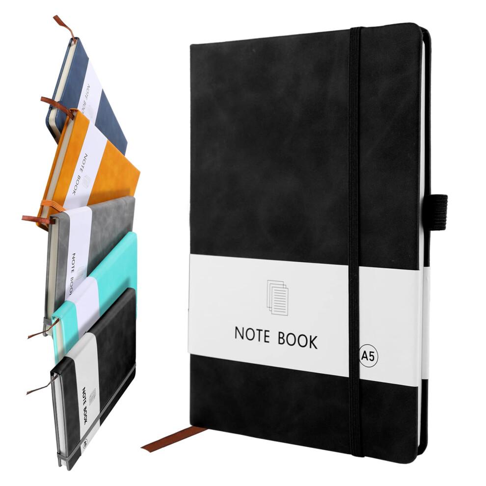 Caderno A5, Caderno A5 Caderno de Notas Bloco de Notas Diário Caderno A5 Bloco de Notas Caderno de Couro PU para Escritório Escola Casa Negócios Escrita e Anotações 200