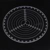 20Cm/7.87In Round Center Clear Plastic Finder Lathe Work Compass Circle Gauge Processing Tools For Wood Turning Drawing
