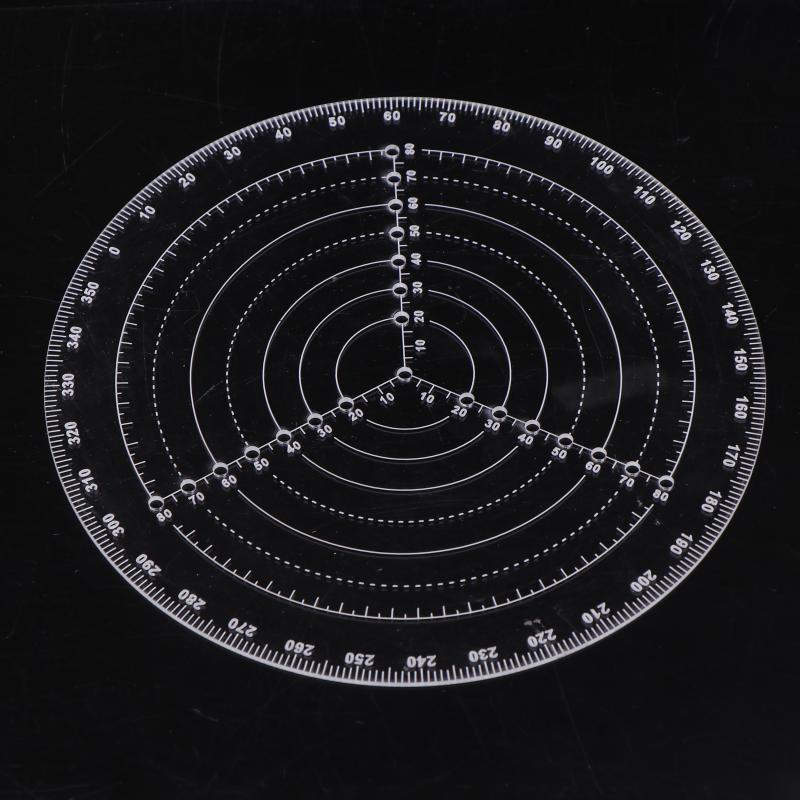 20Cm/7.87In Round Center Clear Plastic Finder Lathe Work Compass Circle Gauge Processing Tools For Wood Turning Drawing