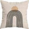 Abstract Pillowcase Sunset Sunrise Line Modern Art Minimalist Living Room Sofa Bay Window Pillow Geometry