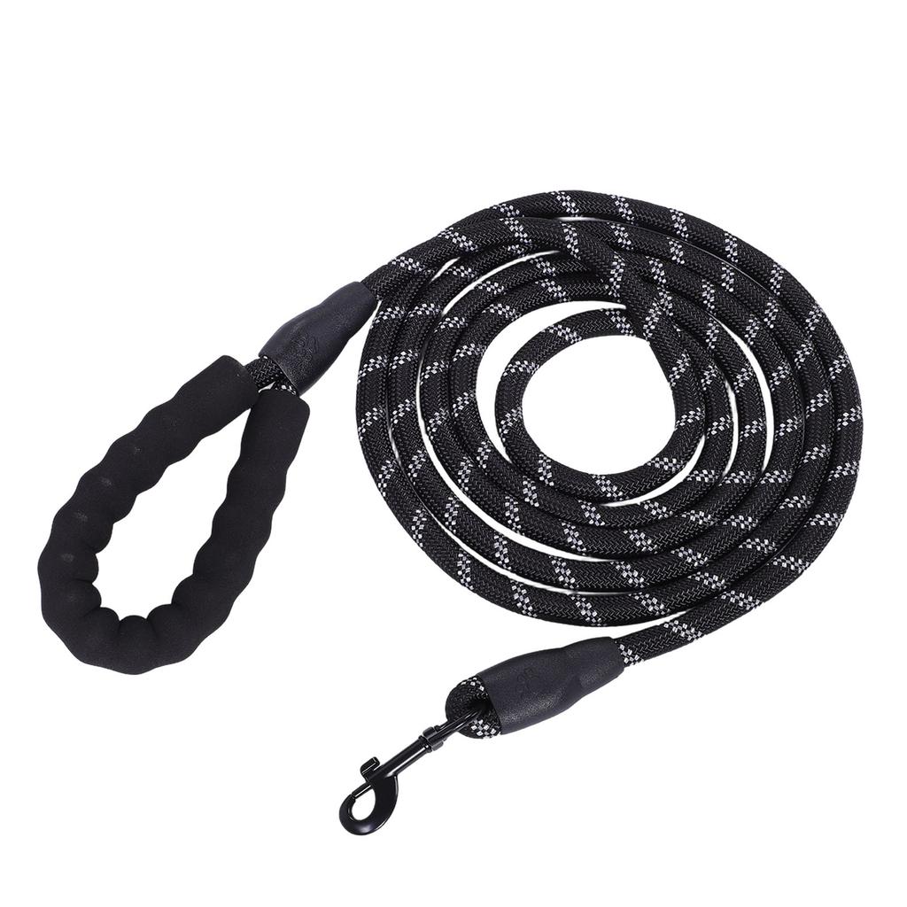 Dog Leash Reflective 9.84ft Nylon Rope Foam Padded Handle Pet Leash for Medium Large Dogs Walking Training