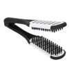 Double Sided Brush Clamp Multifunctional Hair Brush Straightener Styling Tool for Women Men