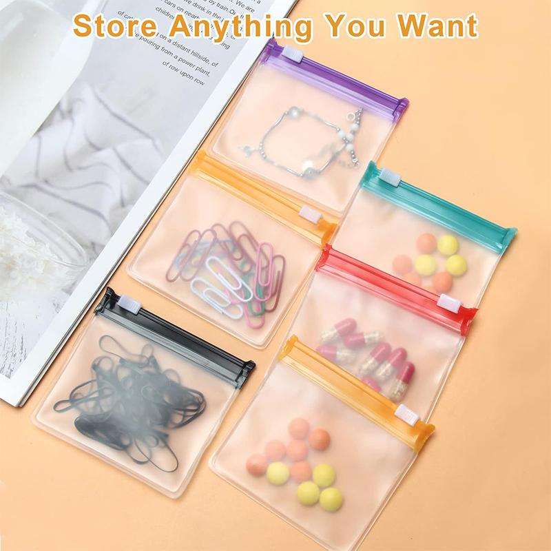 20Pcs Eva Pill Pouch Bags Reusable Zippered Pill Pouch Set Medicine Organizer Self Sealing Translucent Medicine Bags Trave