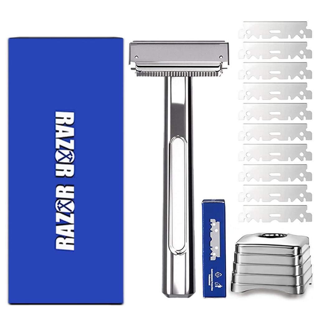 Double Layer Half Blade Manual Razor with Floating Head