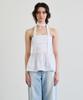 Alikim Nova Smocked Scarf Tube Top / White